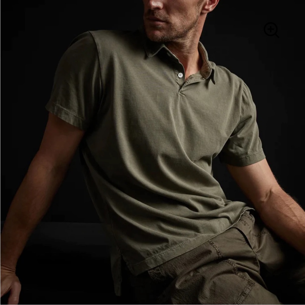 James Perse green polo shirt